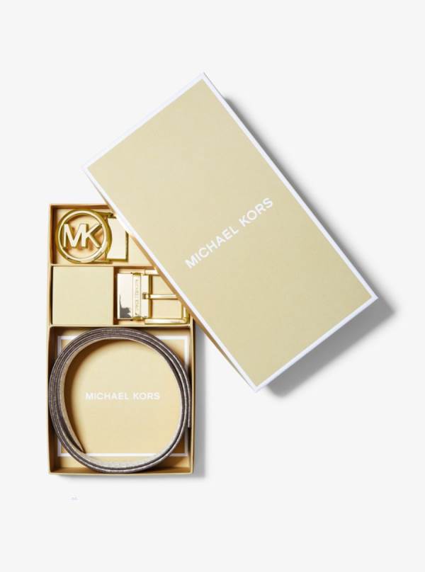 Damske Opasky Michael Kors 4-in-1 Logo Box Set Žlté - Doplnky Michael Kors Outlet | VHAON-8654